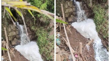 Air Keruh dan Berbusa Mengalir ke Parit, PT Rosin Internasional Diduga Lakukan Dumping Limbah