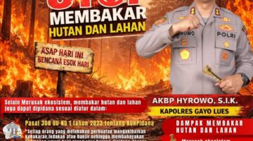 Antisipasi Karhutla, Polres Gayo Lues Sebar Imbauan di Titik Rawan