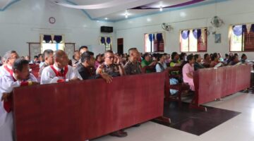 Kapolres Aceh Tenggara diwakili Wakapolres Hadiri Kegiatan Minggu Kasih di HKBP Maranatha,, Ajak Jemaat Jaga Kamtibmas